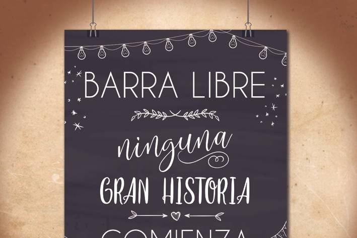 Cartel barra libre