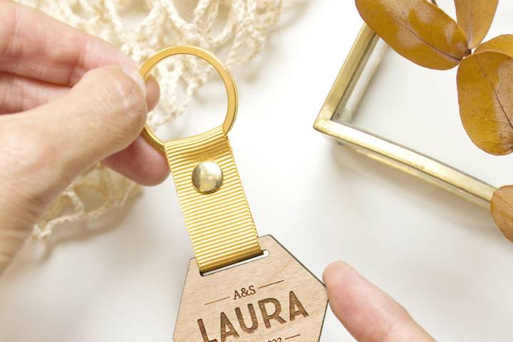 Llavero con el nombre invitado