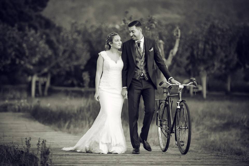 Postboda en playa de Miño