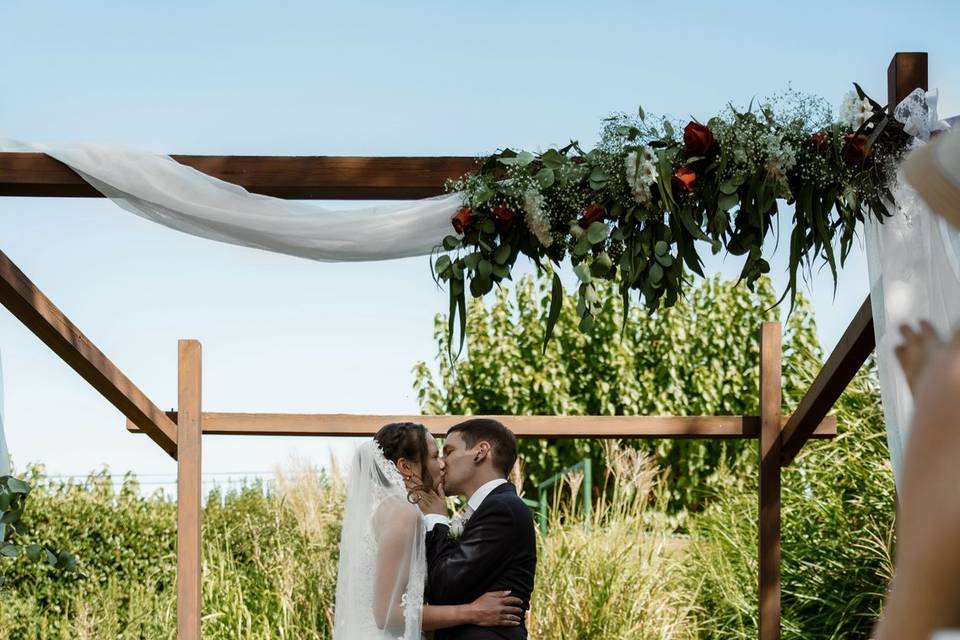 Ceremonia de boda, ramo, detal