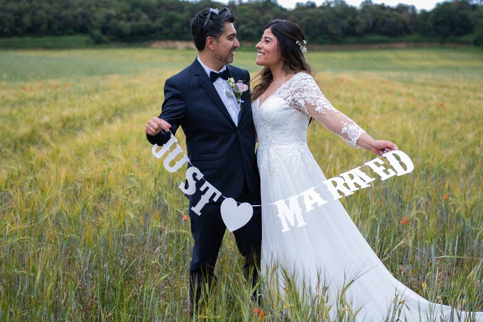 Sesión de fotos de boda