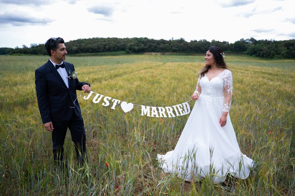 Sesión de fotos de boda