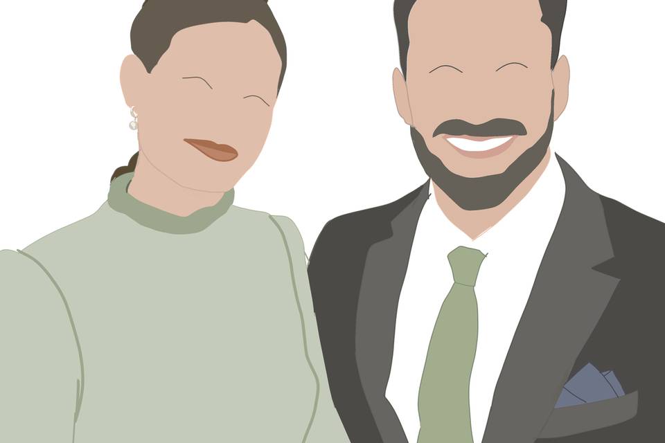 Pareja. Color. Detalle