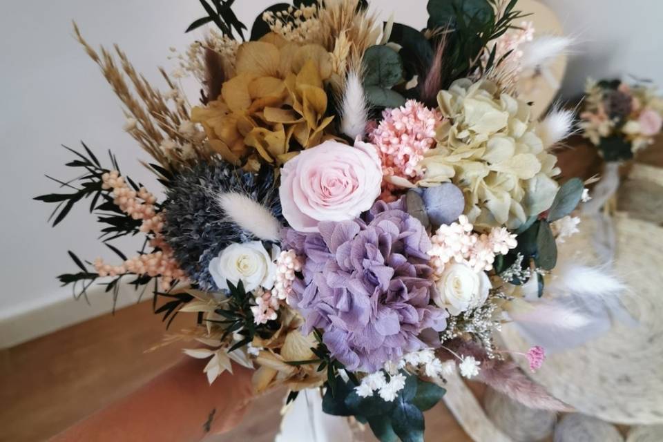 Ramo de novia preservado
