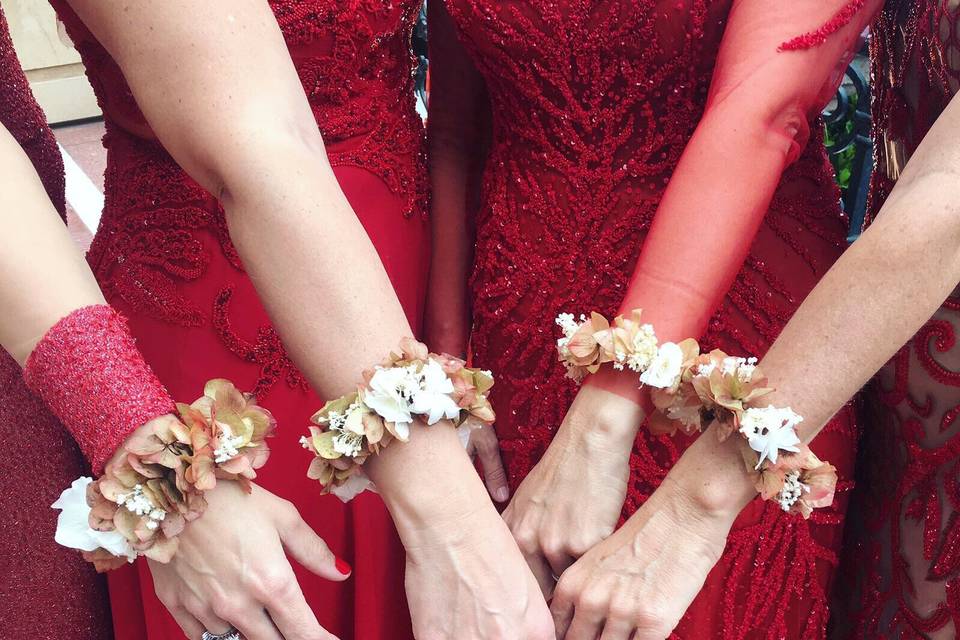 Pulseras de flor