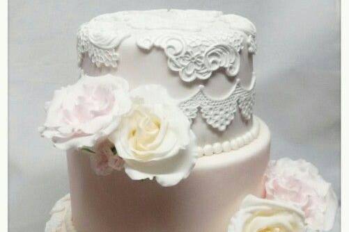 Tarta de boda de rosas