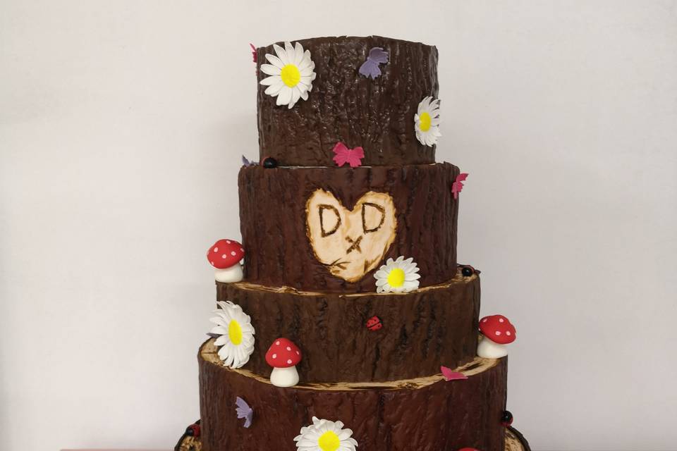 Tarta estilo árbol