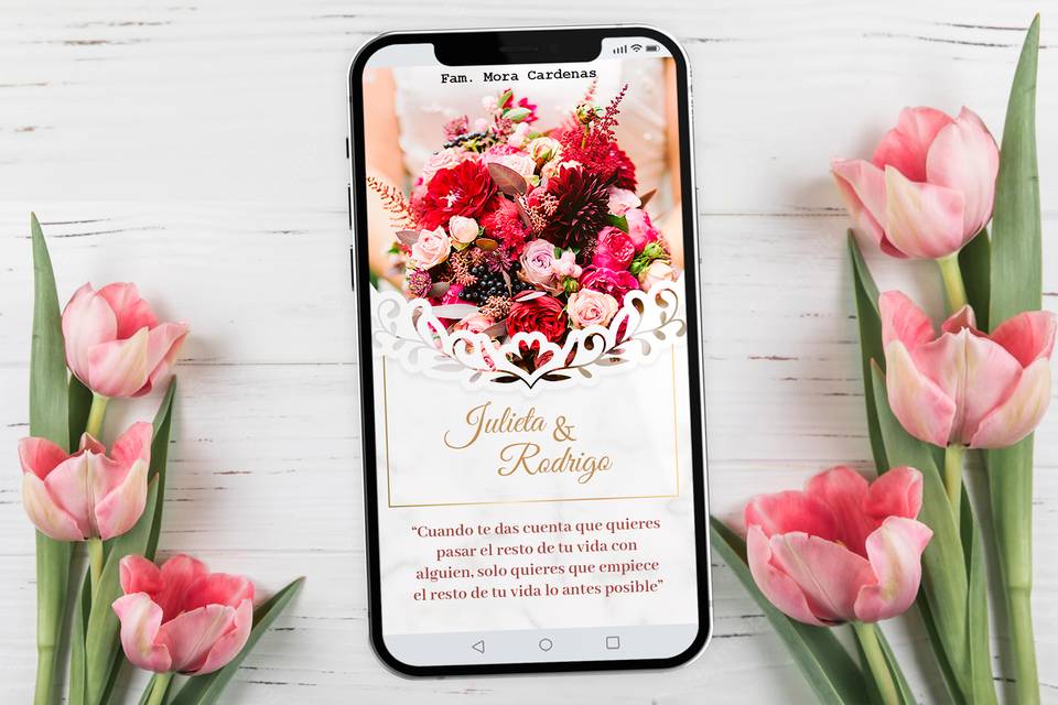 Invitación digital de boda