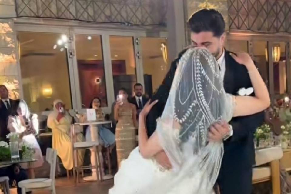 Portes romántico del baile