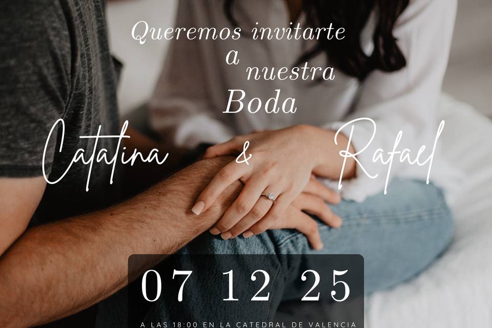 Anuncio de boda original