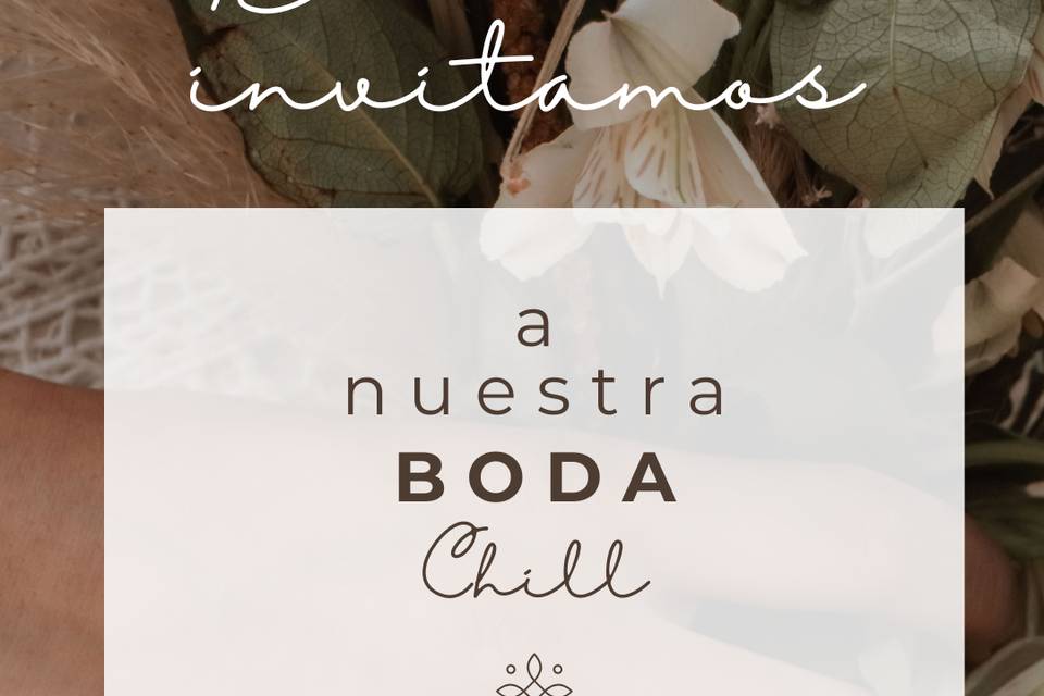 Invitación de boda chill