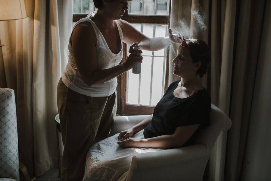 Preparando a la novia