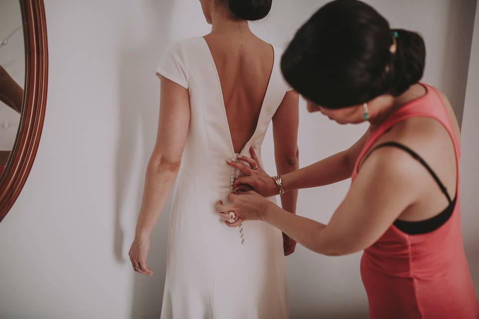 Preparativos de la novia