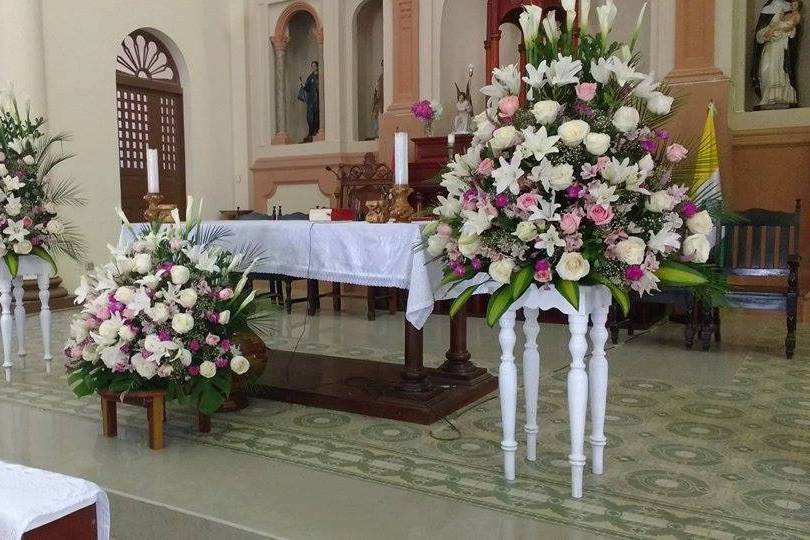 Flores para la iglesia