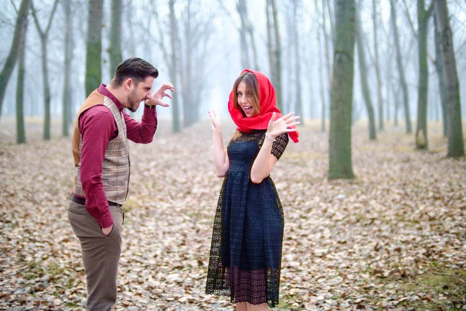 Caperucita roja y el lobo