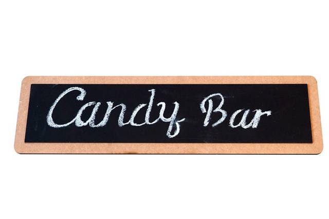 Cartel de pizarra Candy Bar