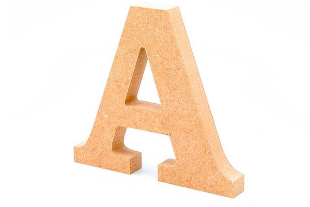Letra de madera de 20 cm