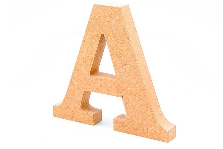 Letra de madera de 20 cm
