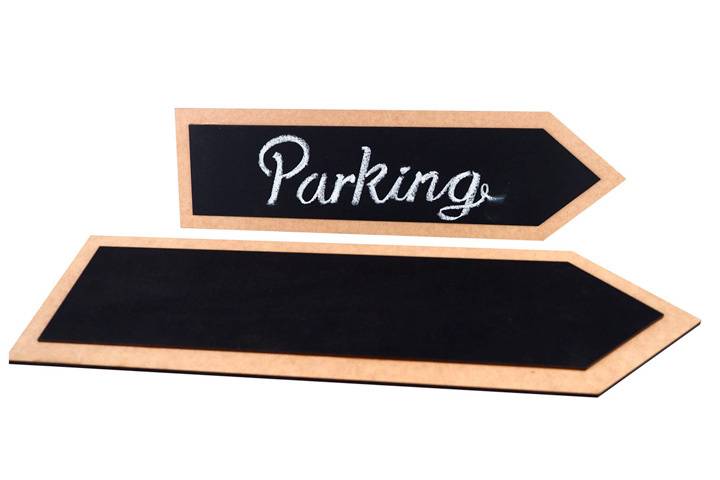 Cartel flecha parking