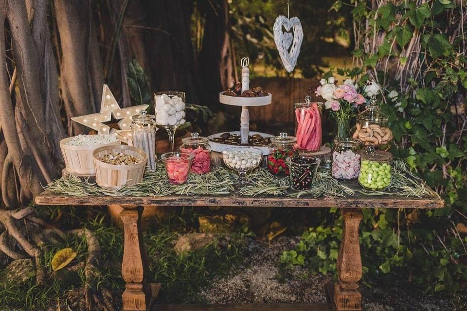 Mesa dulce para bodas