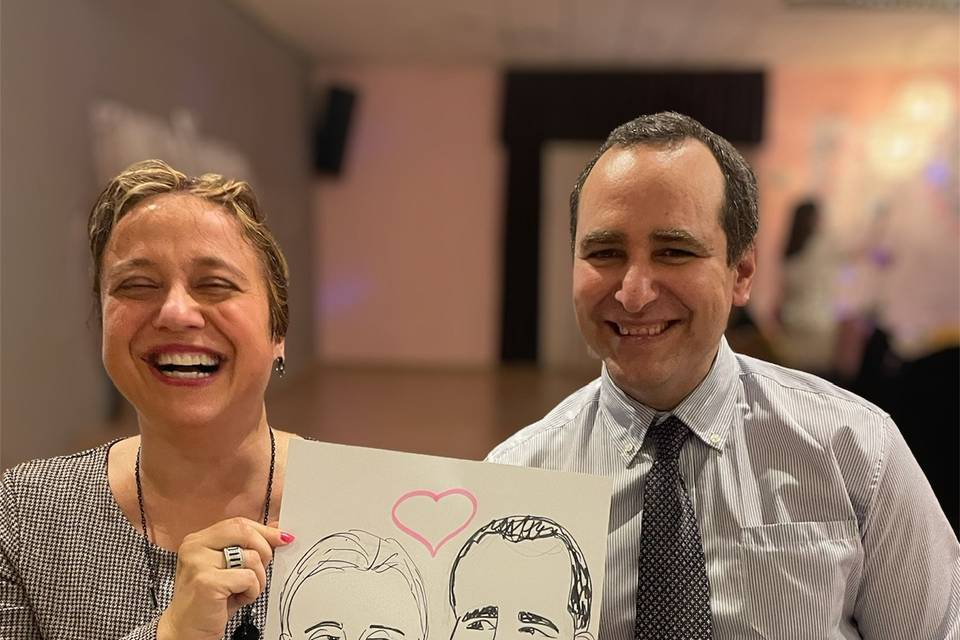 Caricatura en pareja