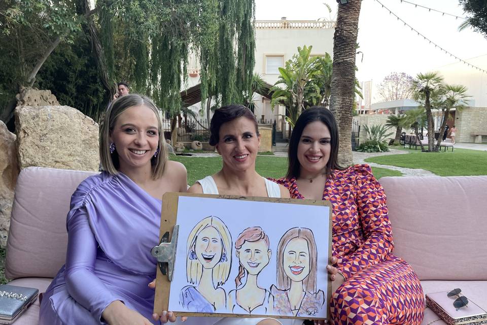 Caricatura amigas