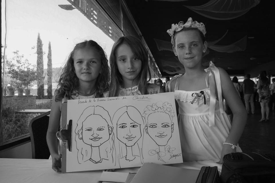 Caricatura niñas