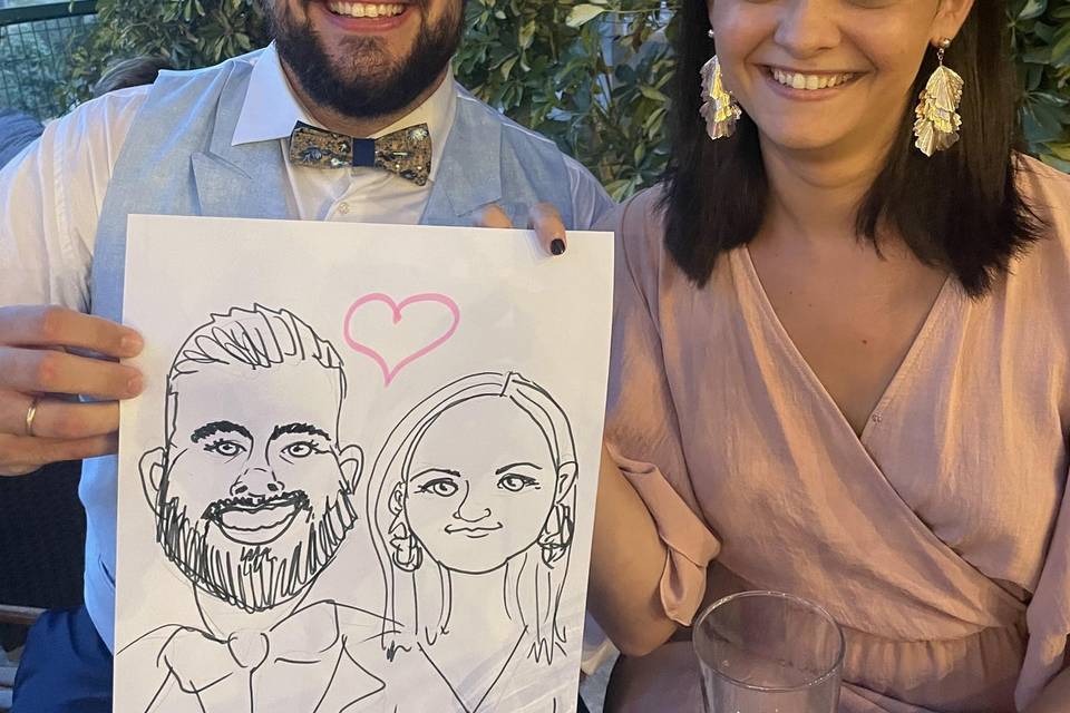 Caricatura pareja