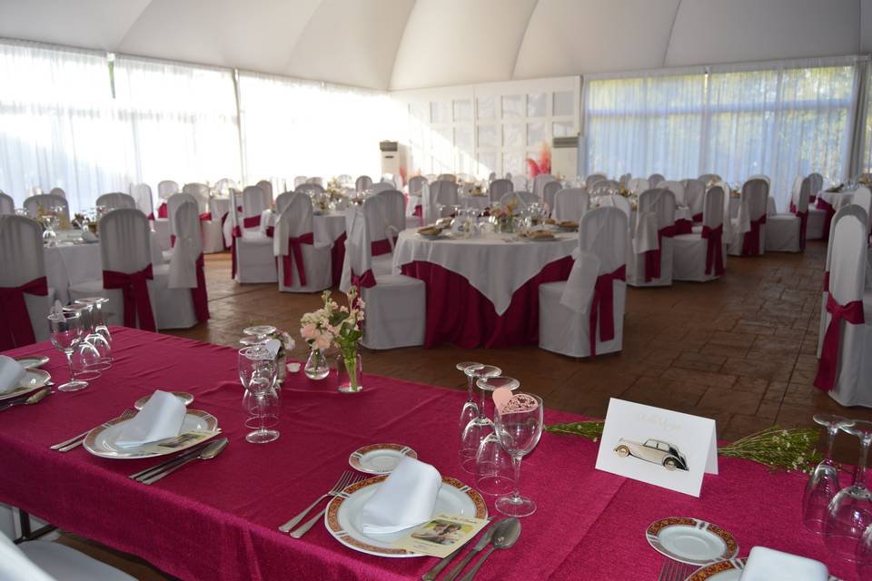 Decoración del banquete