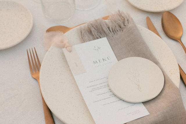 Decoración de boda delicada