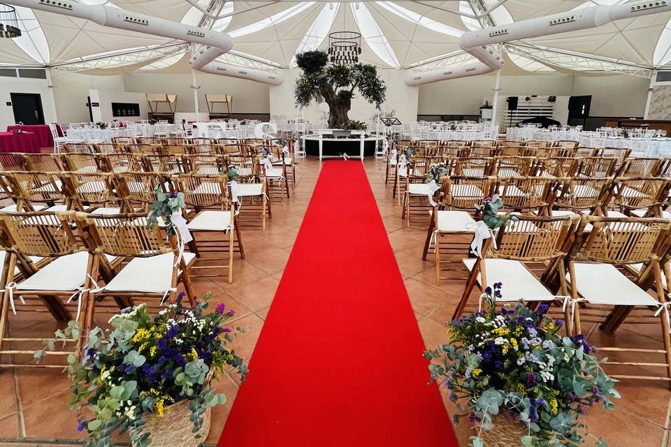 Boda civil en el salón mirador del hotel