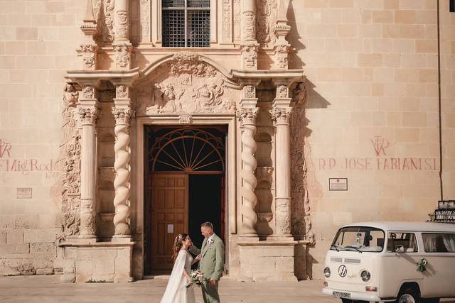 Novios recién casados