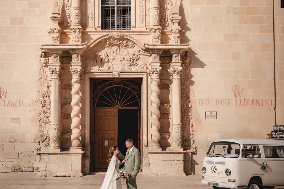 Novios recién casados