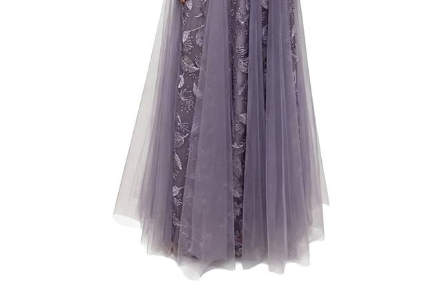 Vestido lila con manga