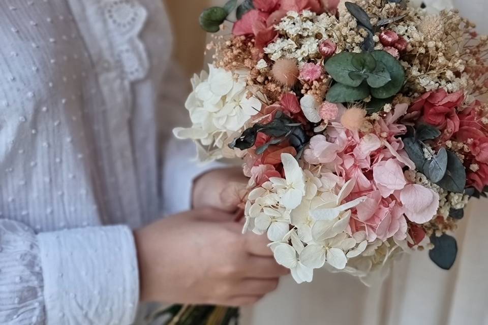 Ramo novia flores preservadas