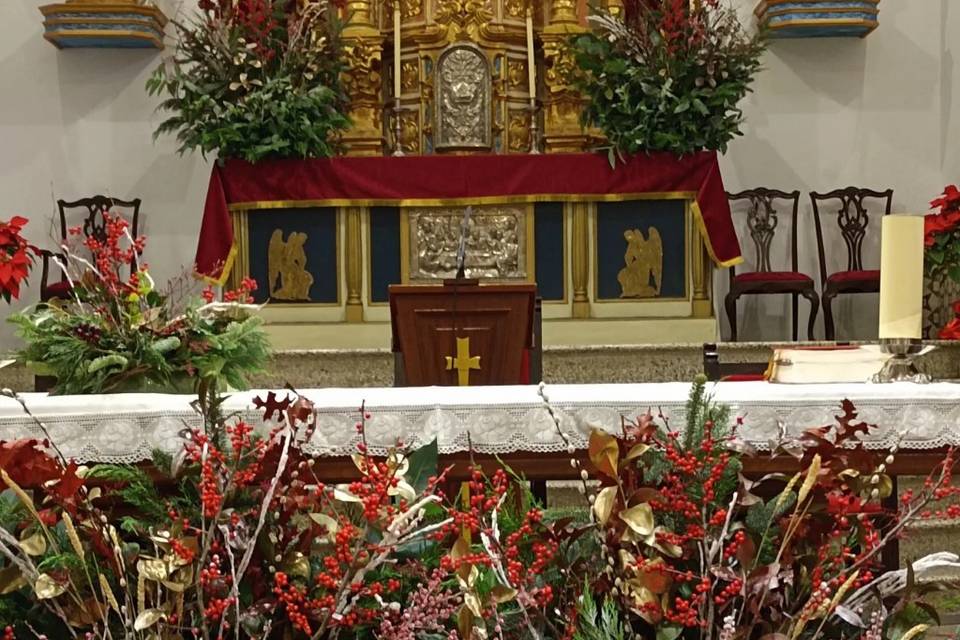 Decoración floral iglesia