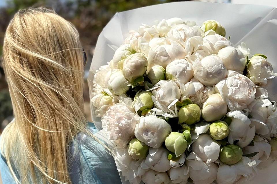 Ramo de flores blancas