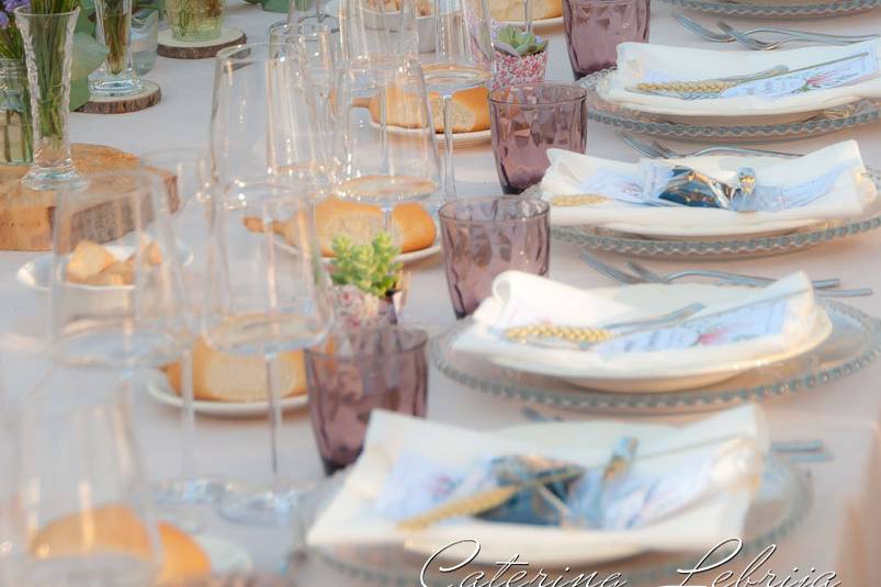 Detalle mesas Catering Lebrija