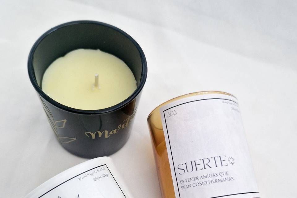 Velas aromáticas personalizada