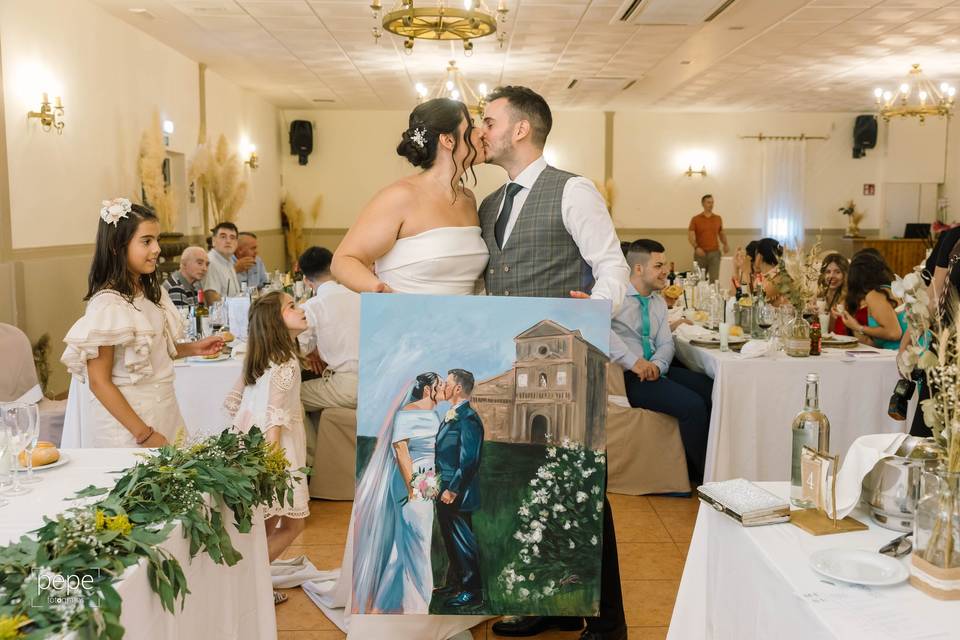 Los novios y su obra