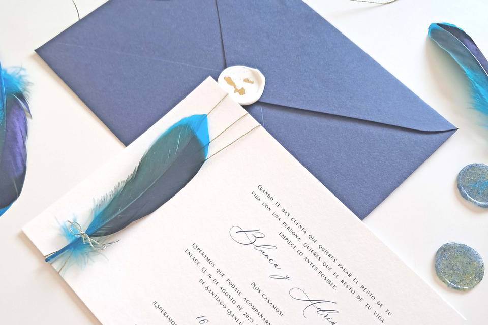 Invitación Susurro de pluma
