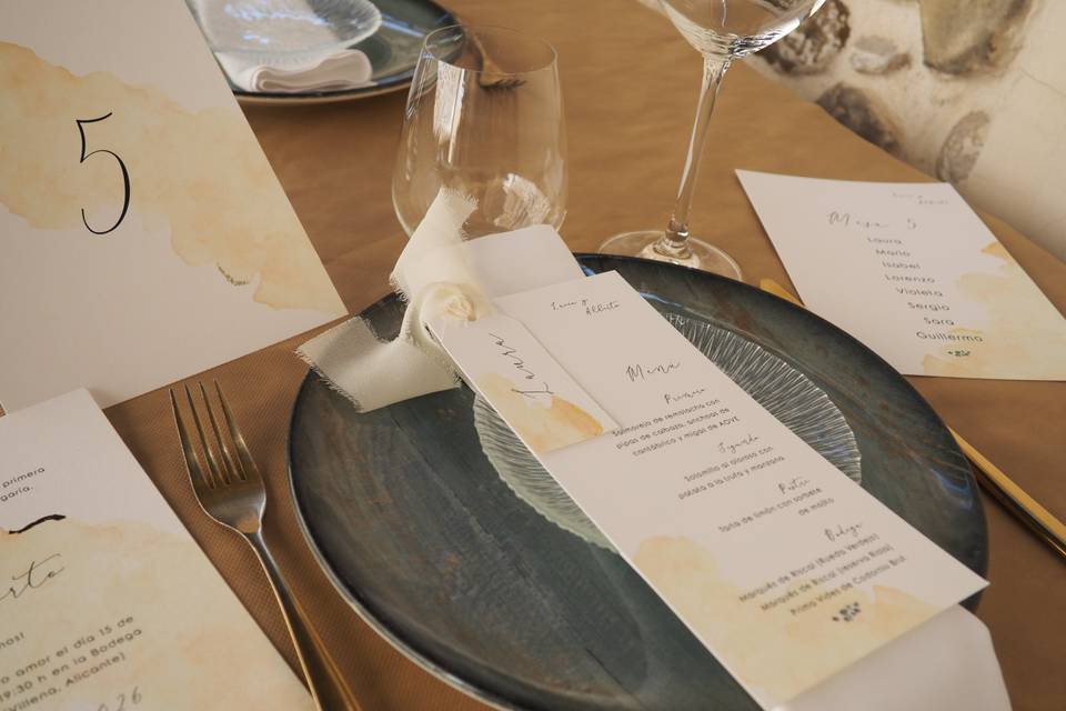 Mesa invitación Arena