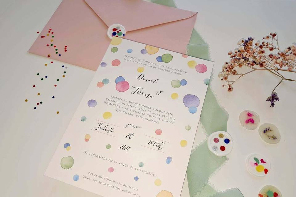 Invitación Danza de confetti 2