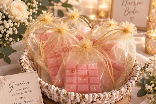 Cesta de wax melts para evento