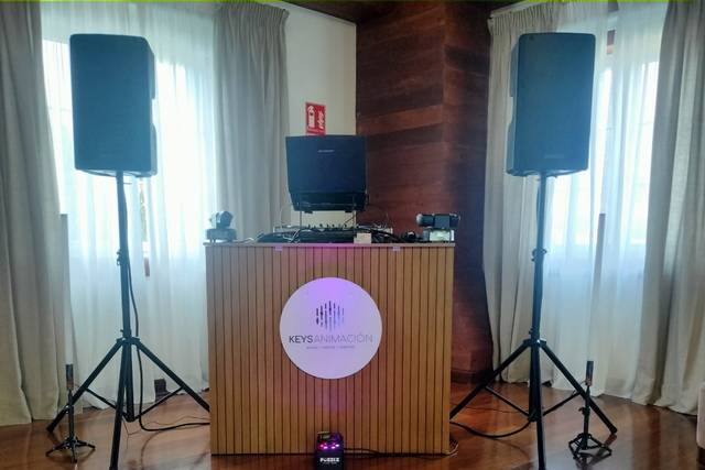 Cabina madera a rayas