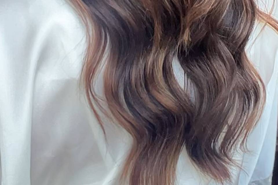 Semi recogido con ondas suelta