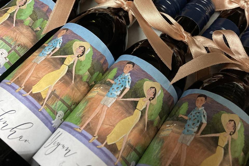 Etiqueta de vino personalizado