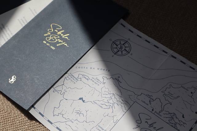 Invitación carta nautica