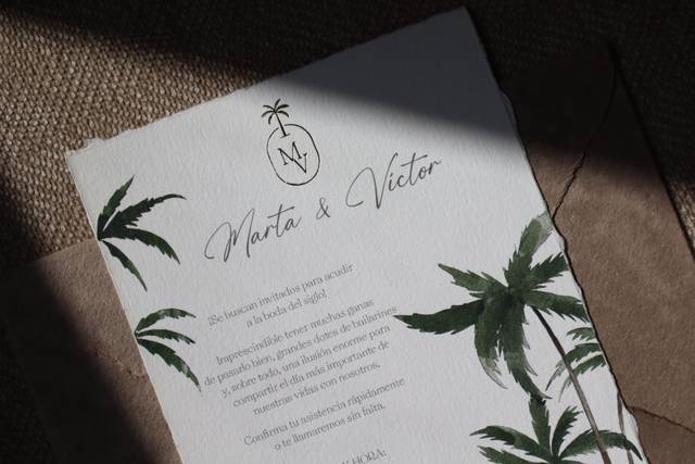 Invitación tropical