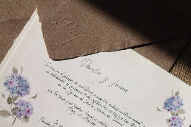 Invitación hortensias